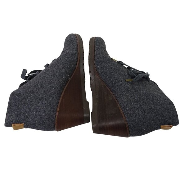 Dr Scholls Gray Wedge Ankle Boots Booties Women Size 10 M Polyester Wool Blend - Picture 6 of 10